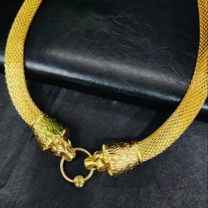 ALTIN KAPLAMA LEOPAR TASARIM SET - Görsel 3